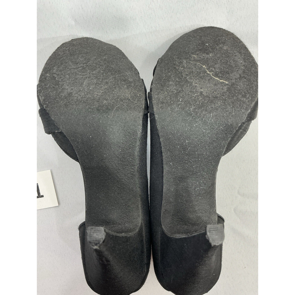 Womans Rocket Dog Pumps 8 M Peep Toe Slip On Black Stiletto Open Sides - Picture 9 of 10